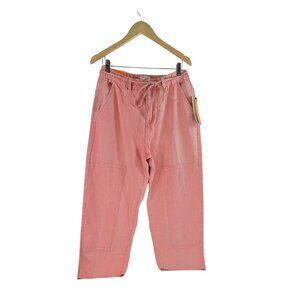 American Bazi Pink Barrel Pants L High-Rise Relaxed Fit Color-Washed NWT